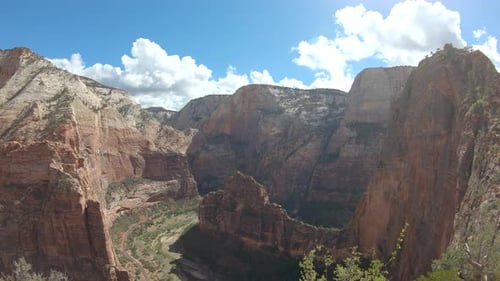 View from the Angels Landing hike in Zion National Park, USA