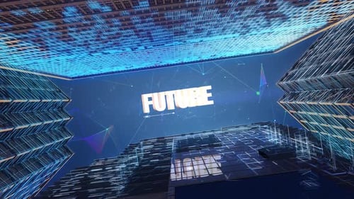Gratte-ciel numériques Business Word Future