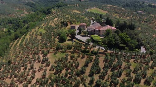paisaje aéreo de la Toscana