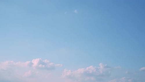 Clouds Passing in a Beautiful Blue Sky