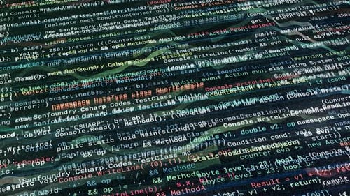 Software in Form von großem codiertem Text