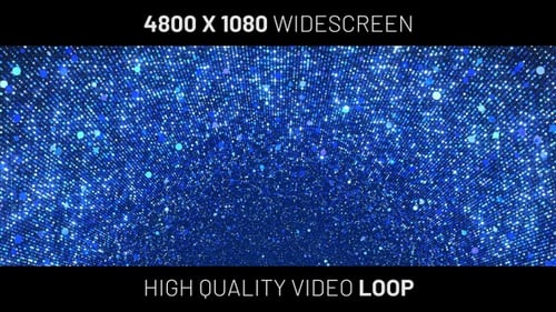 Dynamic Blue Particle Tunnel Glittering Background