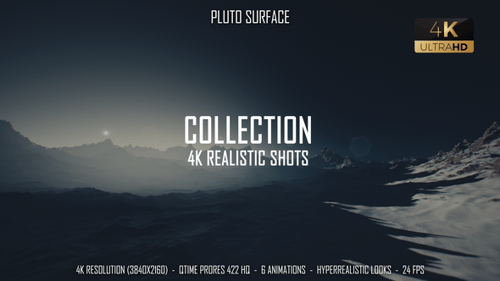 Realistic 3D Cinematic Flyover of Alien Icy Mountains