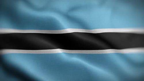 Realistic Waving Botswana Flag Motion Background