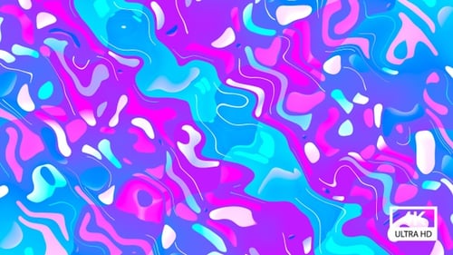 Abstract Liquid Flow Animation with Vibrant Colors
