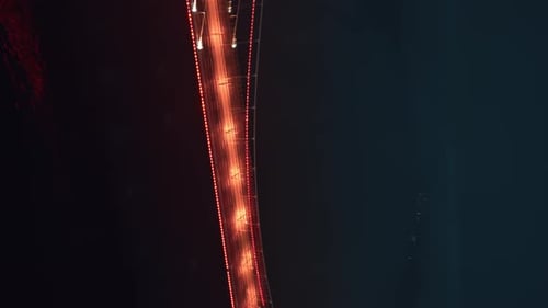Istanbul Bosphorus View at Light Night