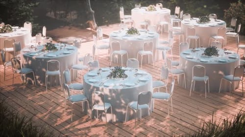 Outdoor Patio Chair and Table in Cafe Restaurant