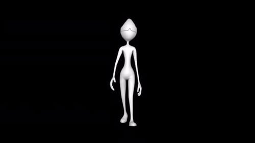 3d Character Man Walking Loop On Alpha Channel