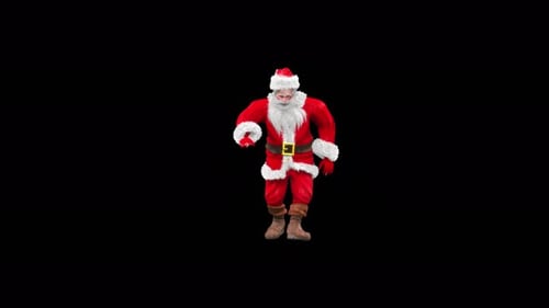 Animated 3D Santa Claus Performing Hip-Hop Dance