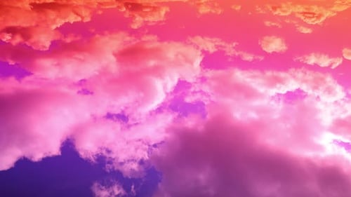 Abstract Pink and Purple Clouds Moving