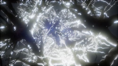 Journey Through a Neuron Cell Network Inside the Brain