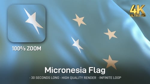 Federated States of Micronesia Flag Waving Loop