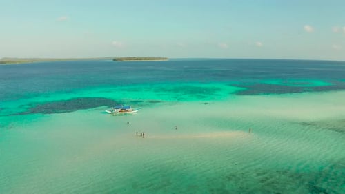 Seascape with Tropical Islands and Coral Reef