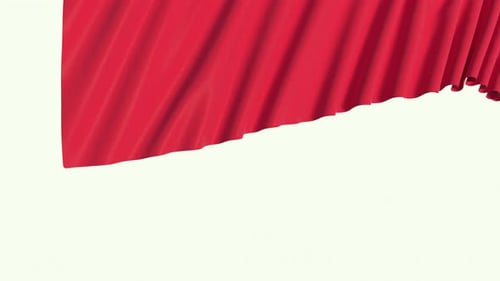 Smooth Red Fabric Page Turn Reveal Transition