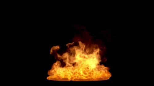 Realistic Spreading Ground Fire Visual Effect Element