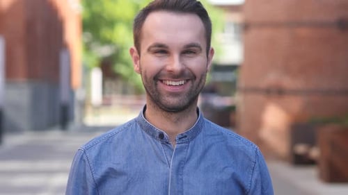 Man Smiling in the City