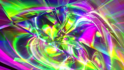 The Light Passes Through the Facets of a Slowly Rotating Diamond