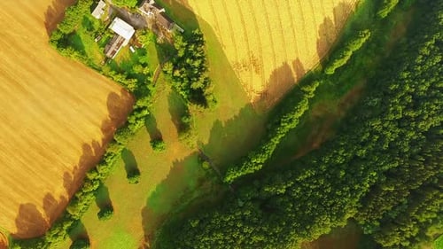 Countryside in Germany from aerial perspective