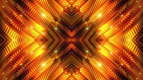 Abstract Glowing Golden Geometric Pattern Motion Background