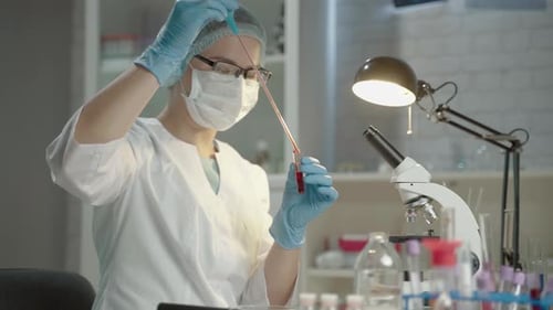 Female Scientist Working in Medical Laboratory