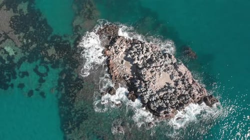 Rocky island at sea