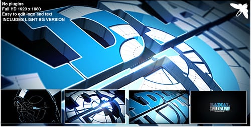 Sleek Radial Burst Logo Reveal Intro