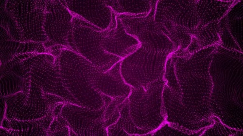 Animated Magenta Particle Wave Abstract Background
