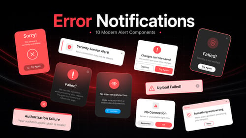Notificações de erro