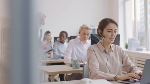 Diverse Female Operators in Call Center