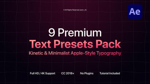 Kinetic Text Animation Presets for AE