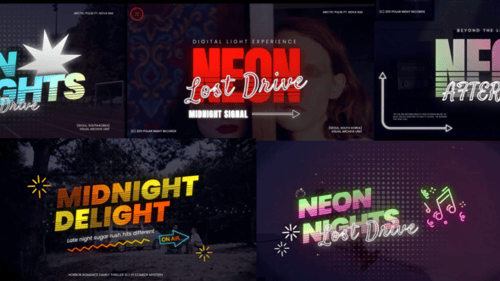 Neon Tech Typography After Effect