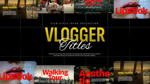 Vlogger Cinematic Titles Pack | MOGRT
