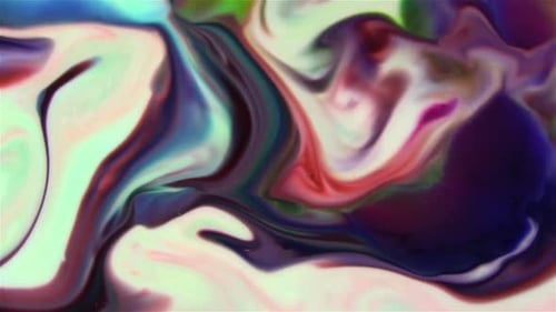 Abstract Colorful Paint Swirls and Moves