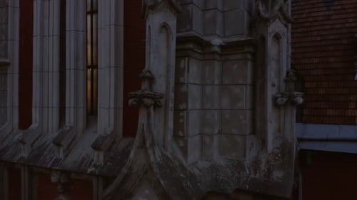 Closeup of Ancient Historical St Nicholas Roman Catholic Church