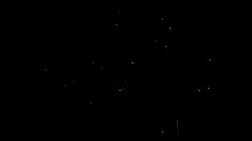 Dazzling Fireworks Exploding in the Dark Night Sky