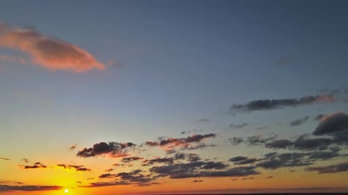 Amazing Pink Purple Sky During Sunset Over Beautiful Natural View of Heaven