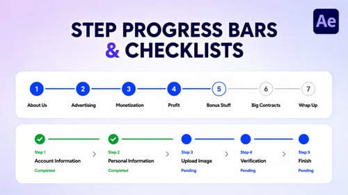 Barras de progreso de varios pasos