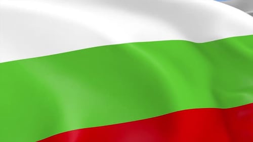 Bulgaria Flag Waving Animation for National Identity Videos