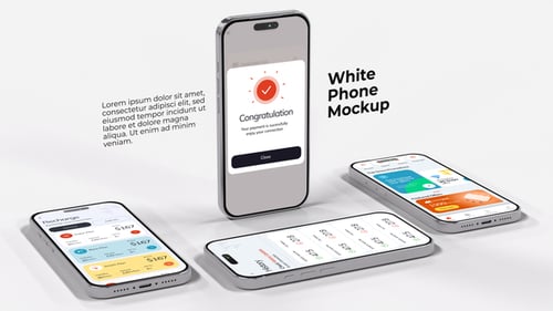 Clean Phone Mockup | Mobile App Presentation.MOGRT