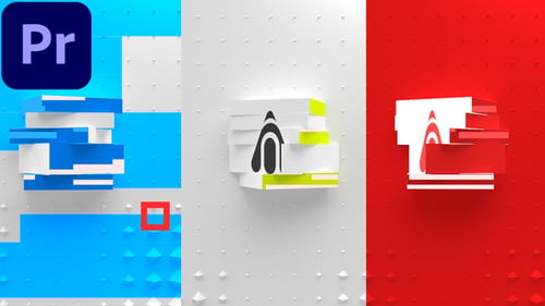 Minimal Cubic Logo Reveal - Premiere Pro