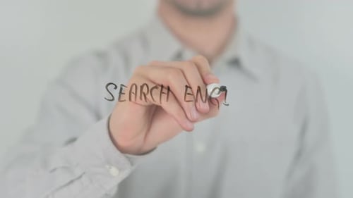 Hand Writes Search Engine Concept