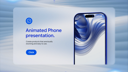 Animated Phone Presentation – Matt Glass with Customizable Icons, Colors and UI Templates