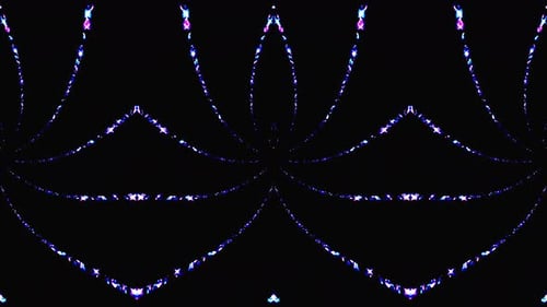 animierte Linienformen von leuchtenden Neonlinien, auf schwarzem Hintergrund