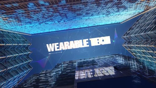 Modern Corporate Text Reveal with Network Connections in Cityscape