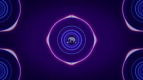 Abstract visualization of music equalizer