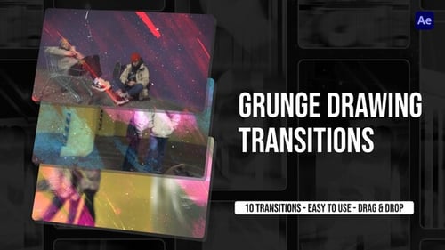 Grunge Drawing Transitions