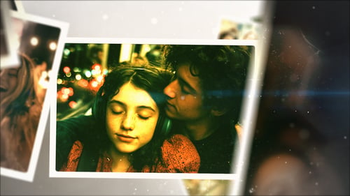 Floating Photo Gallery Slideshow with Cinematic Light Leaks