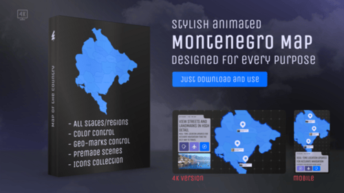 Montenegro Map – Republic of Montenegro Map Kit