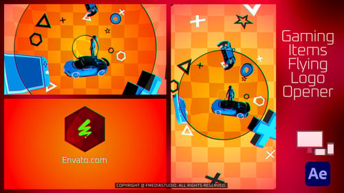 Abridor de Logo Volador para Objetos de Juego