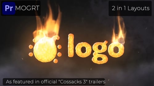 Introducción al logo de Epic 3D Fire & Burning Metal — MOGRT